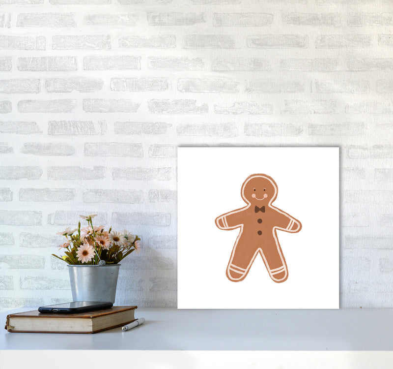 Gingerbread Man Christmas Art Print by Orara Studio5050 Black Frame