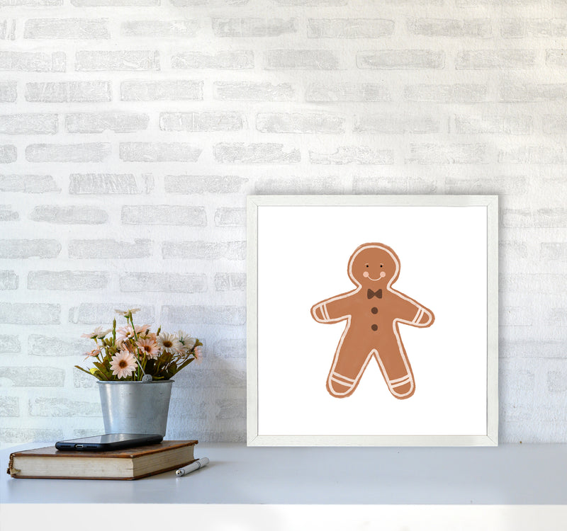 Gingerbread Man Christmas Art Print by Orara Studio5050 Oak Frame