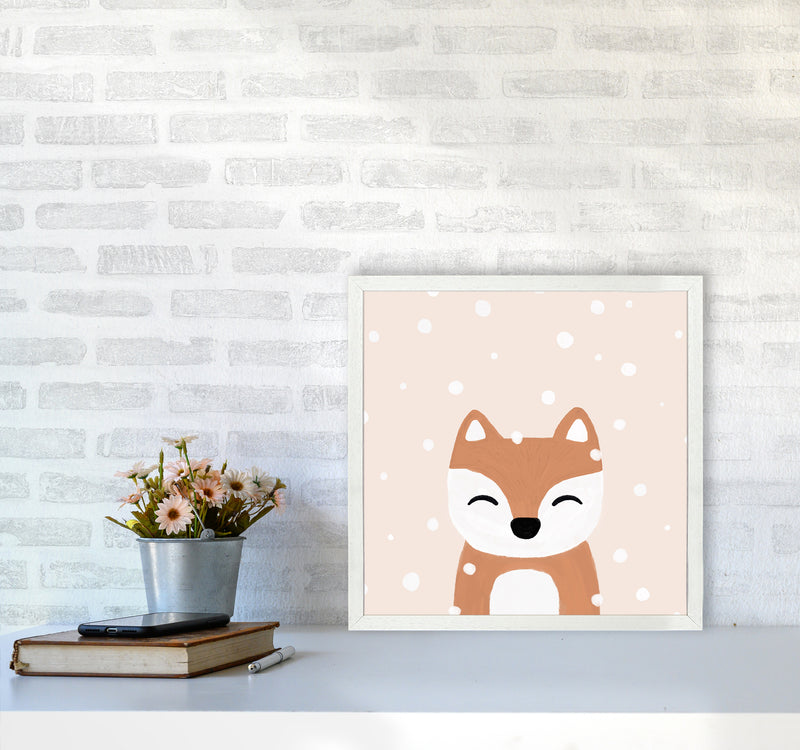 Snow & Fox Christmas Art Print by Orara Studio5050 Oak Frame