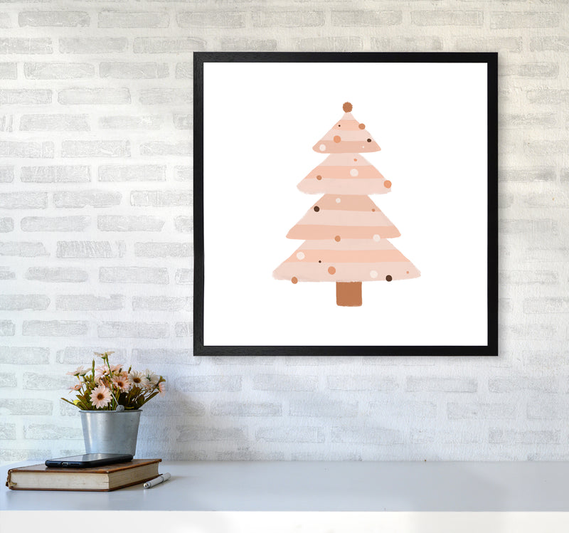 Blush Christmas Tree Christmas Art Print by Orara Studio6060 White Frame