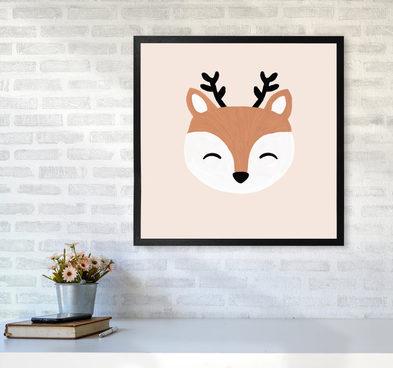 Blush Deer Christmas Art Print by Orara Studio6060 White Frame