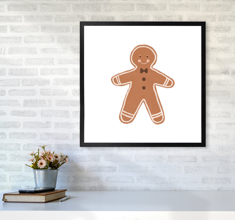 Gingerbread Man Christmas Art Print by Orara Studio6060 White Frame