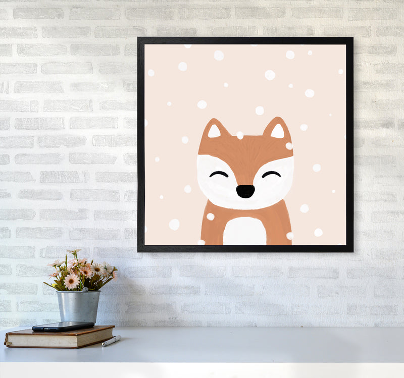 Snow & Fox Christmas Art Print by Orara Studio6060 White Frame