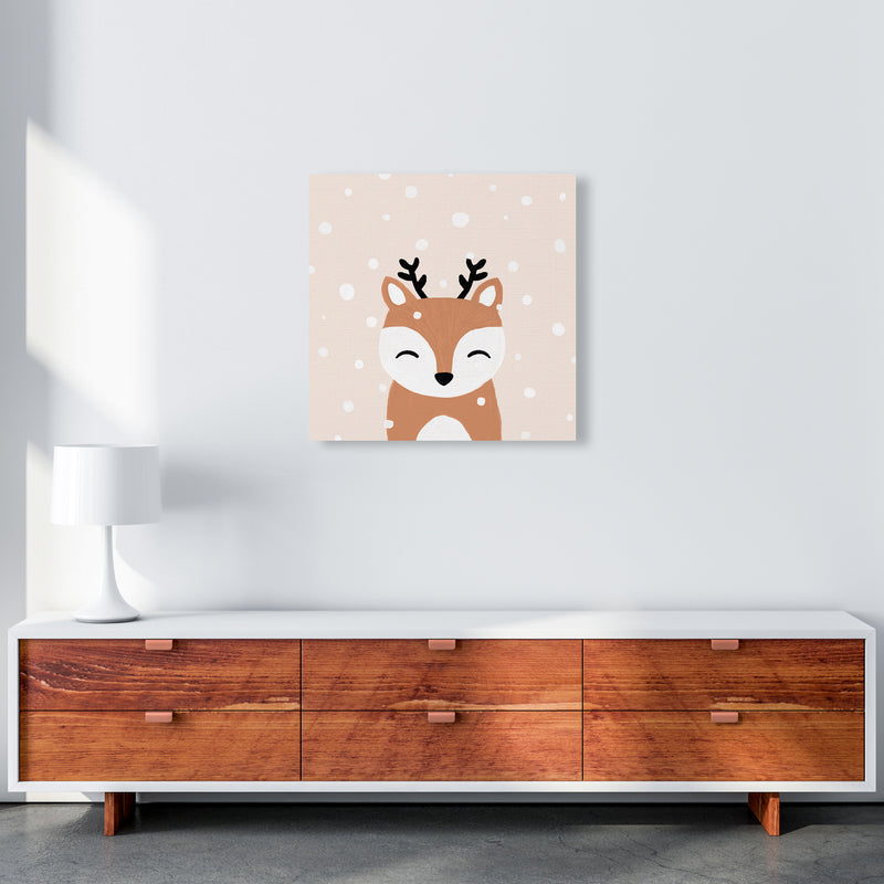 Snow & Deer Christmas Art Print by Orara Studio 60x60 Canvas
