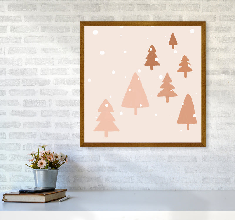 Pastel Winter Trees Christmas Art Print by Orara Studio6060 Print Only