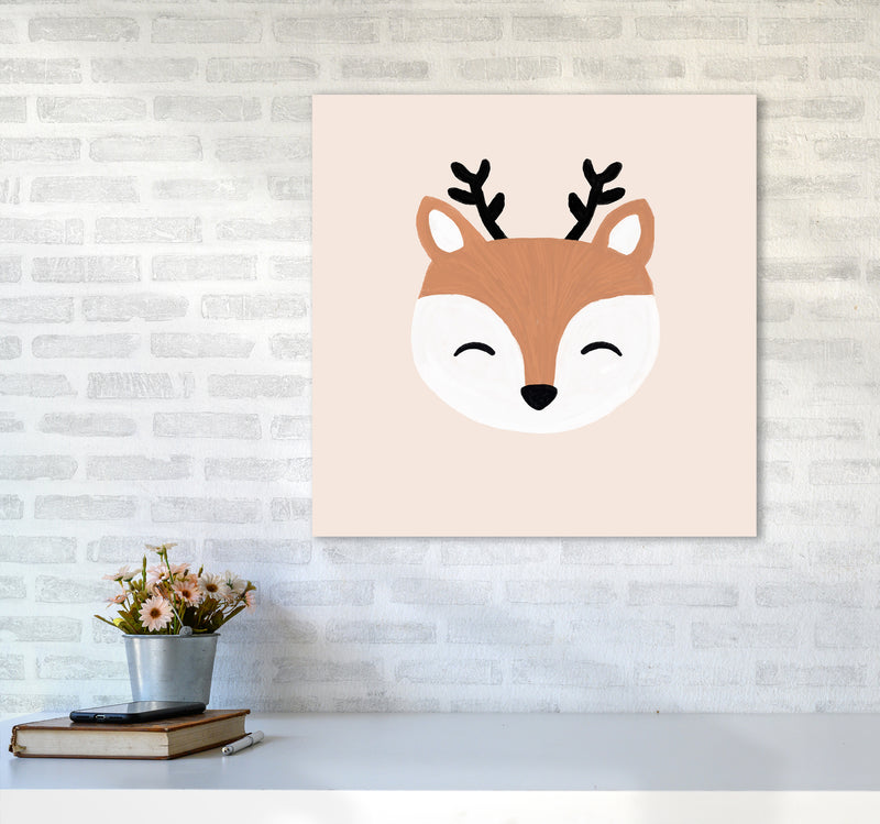 Blush Deer Christmas Art Print by Orara Studio6060 Black Frame