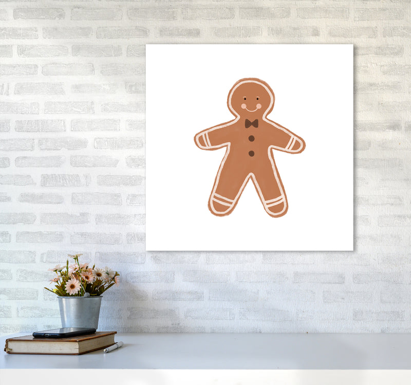 Gingerbread Man Christmas Art Print by Orara Studio6060 Black Frame