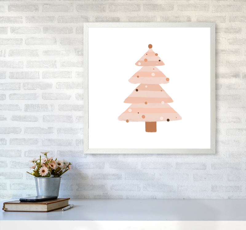 Blush Christmas Tree Christmas Art Print by Orara Studio6060 Oak Frame