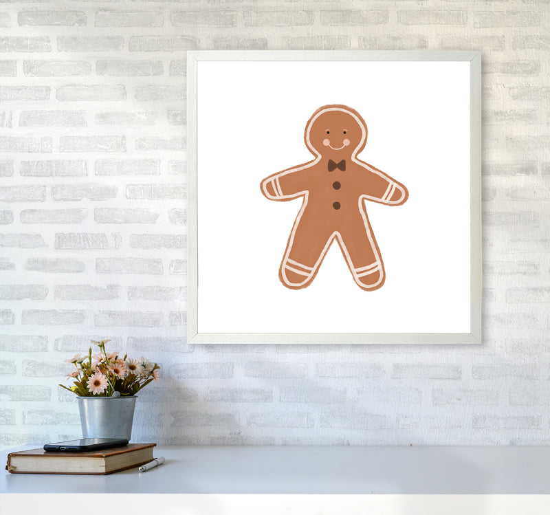 Gingerbread Man Christmas Art Print by Orara Studio6060 Oak Frame