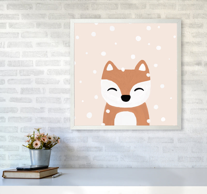 Snow & Fox Christmas Art Print by Orara Studio6060 Oak Frame