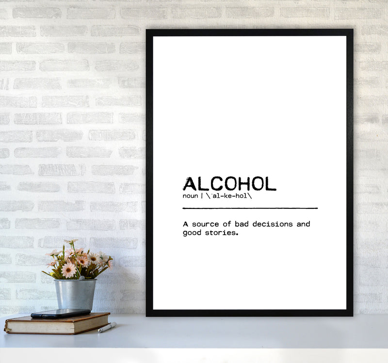 Alcohol Stories Definition Quote Print By Orara Studio A1 White Frame