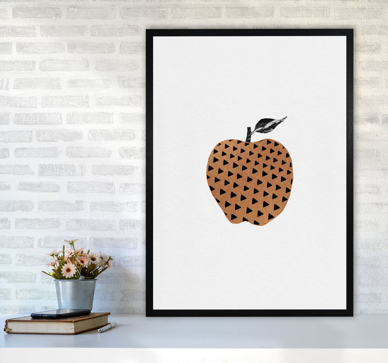 Apple Fruit Illustration Print By Orara Studio, Framed Kitchen Wall Art A1 White Frame