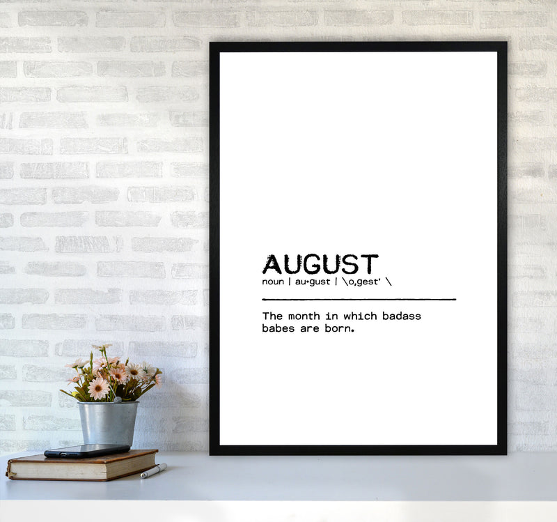 August Badass Definition Quote Print By Orara Studio A1 White Frame
