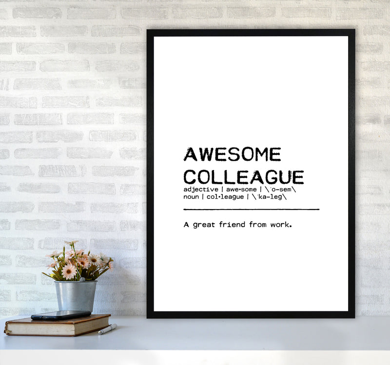 Awesome Colleague Friend Definition Quote Print By Orara Studio A1 White Frame