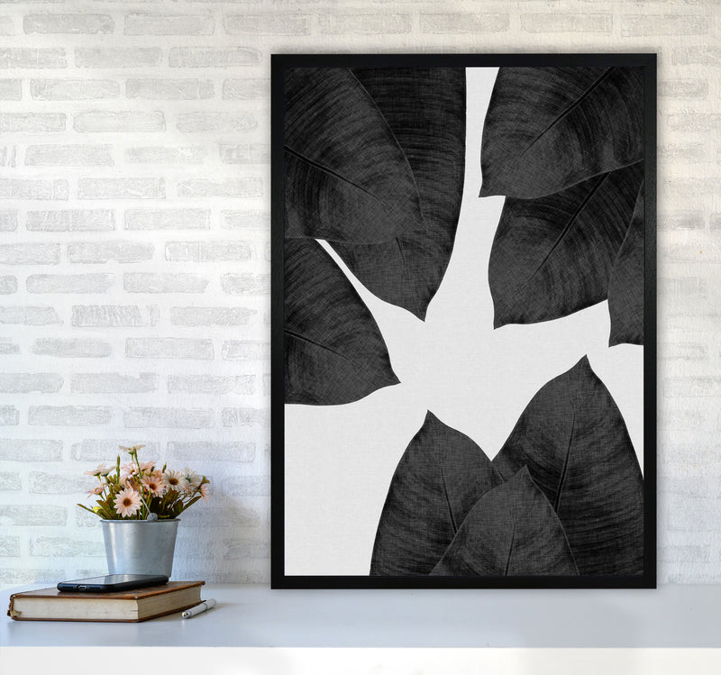 Banana Leaf Black & White I Print By Orara Studio A1 White Frame