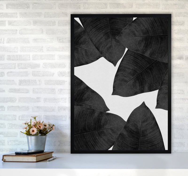 Banana Leaf Black & White II Print By Orara Studio A1 White Frame