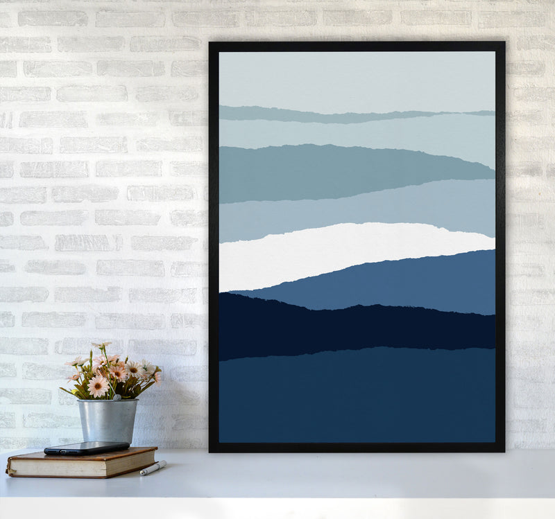 Blue Abstract II Print By Orara Studio A1 White Frame