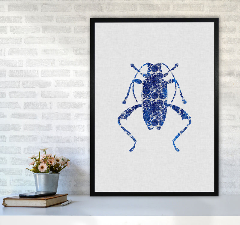 Blue Beetle IV Print By Orara Studio Animal Art Print A1 White Frame
