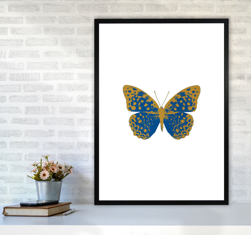Blue Butterfly Print By Orara Studio Animal Art Print A1 White Frame