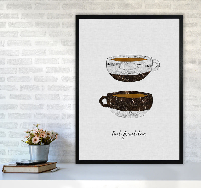 But First Tea Print By Orara Studio, Framed Kitchen Wall Art A1 White Frame