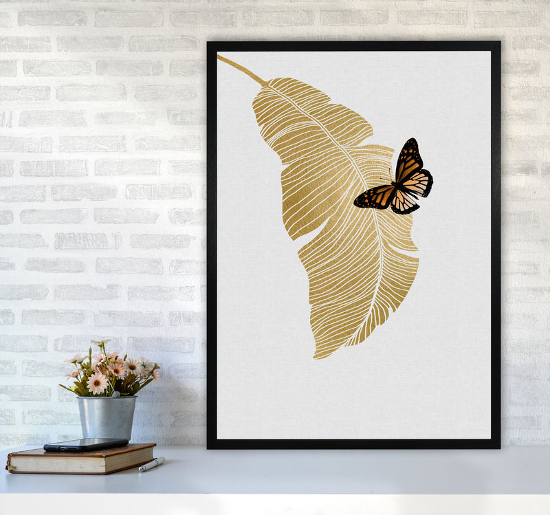 Butterfly & Palm Leaf Print By Orara Studio A1 White Frame