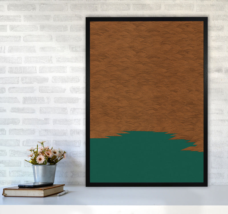 Copper & Green Landscape Print By Orara Studio A1 White Frame