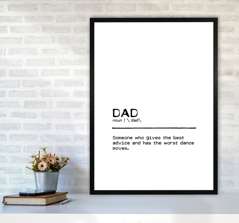 Dad Best Definition Quote Print By Orara Studio A1 White Frame