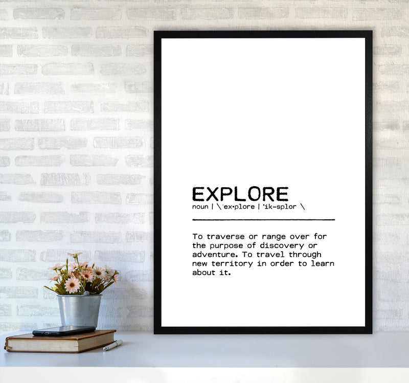 Explore Adventure Definition Quote Print By Orara Studio A1 White Frame