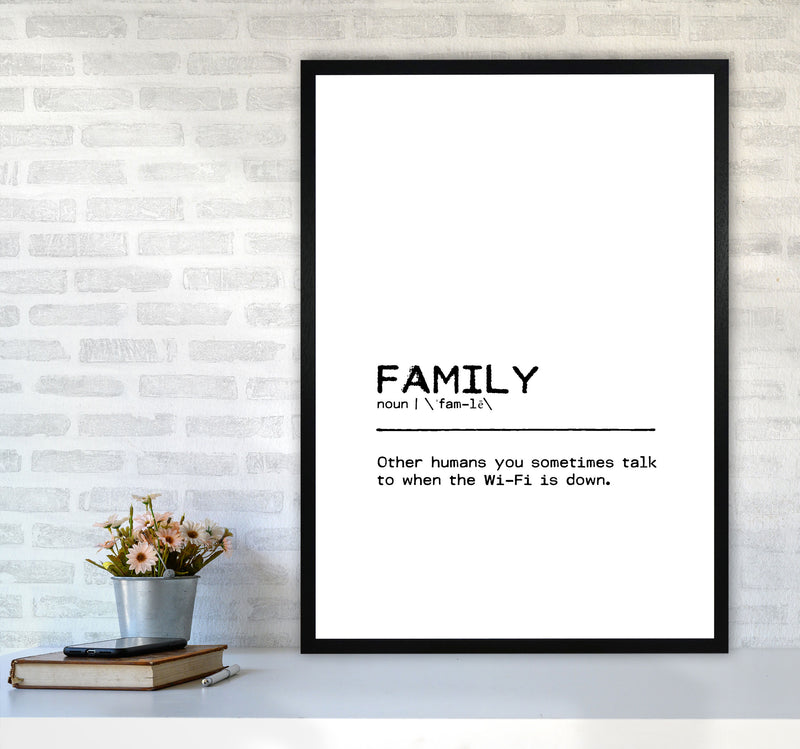 Family Wifi Definition Quote Print By Orara Studio A1 White Frame