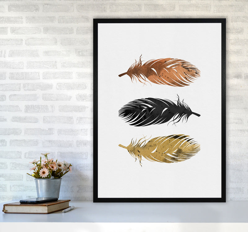 Feathers Print By Orara Studio, Framed Botanical & Nature Art Print A1 White Frame