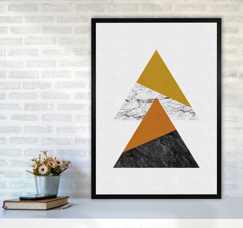 Geometric Triangles Print By Orara Studio A1 White Frame