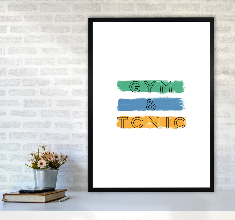 Gym & Tonic Print By Orara Studio, Framed Kitchen Wall Art A1 White Frame
