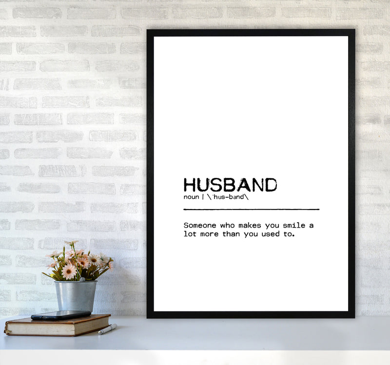 Husband Smile Definition Quote Print By Orara Studio A1 White Frame