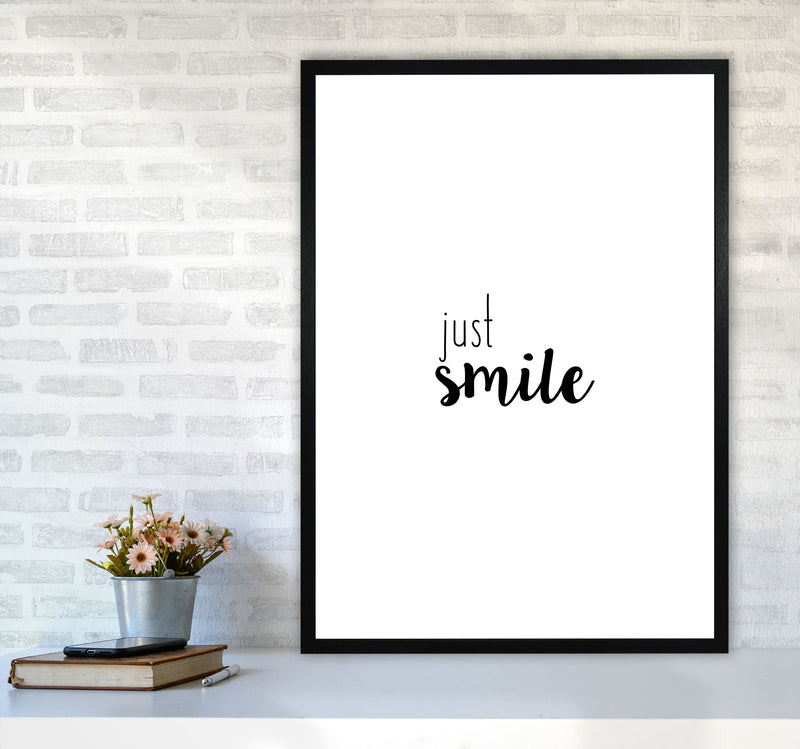 Just Smile Quote Print By Orara Studio A1 White Frame