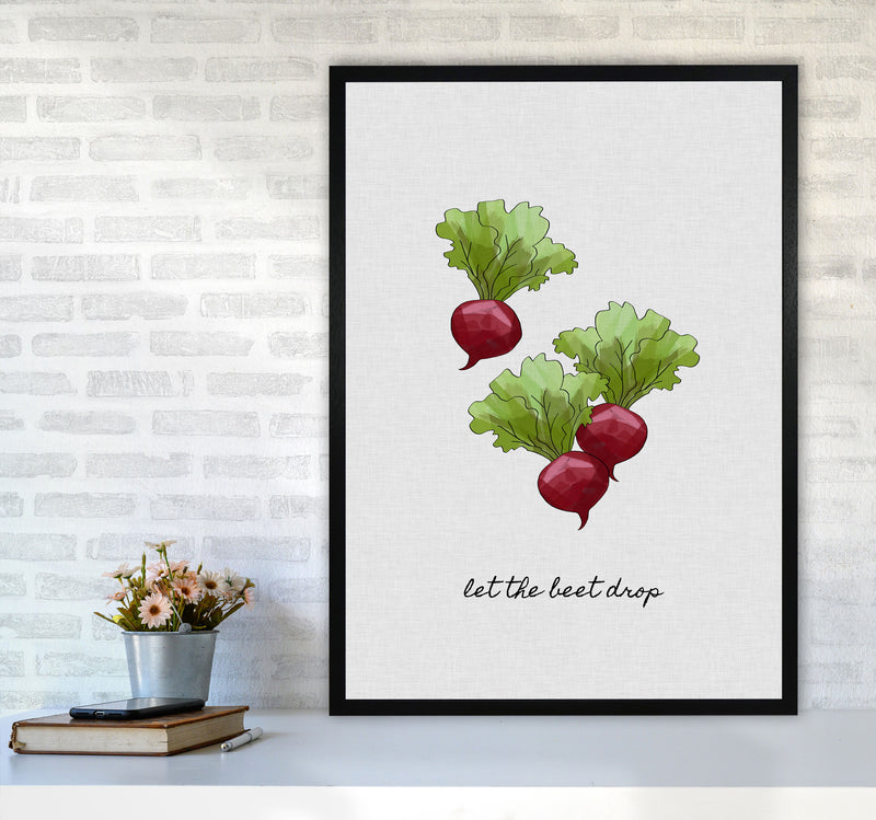 Let The Beet Drop Print By Orara Studio, Framed Kitchen Wall Art A1 White Frame