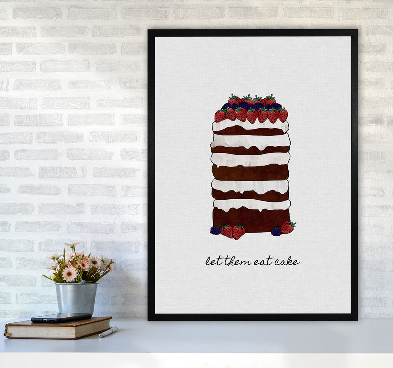Let Them Eat Cake Print By Orara Studio, Framed Kitchen Wall Art A1 White Frame