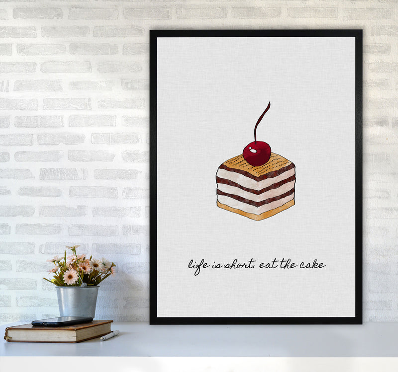 Life Is Short Print By Orara Studio, Framed Kitchen Wall Art A1 White Frame