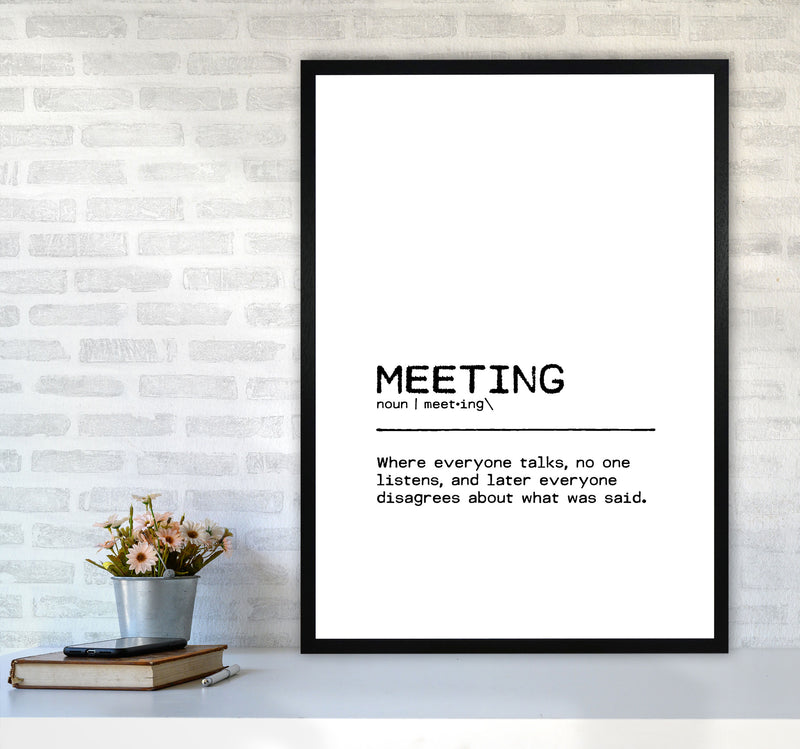 Meeting Disagree Definition Quote Print By Orara Studio A1 White Frame