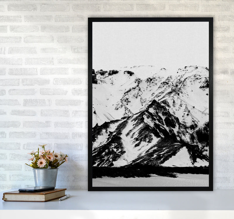 Minimalist Mountains Print By Orara Studio, Framed Botanical & Nature Art Print A1 White Frame