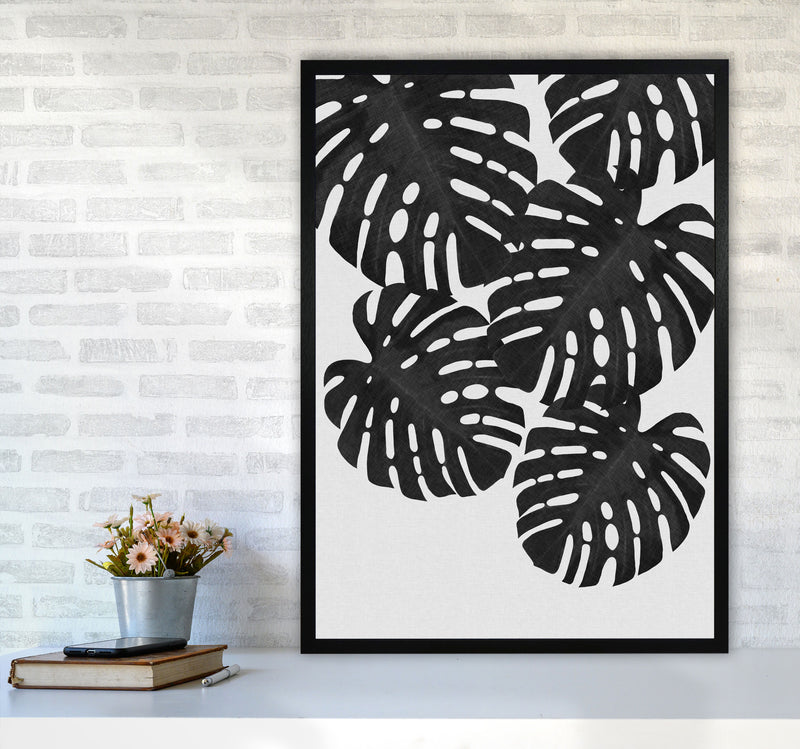 Monstera Black & White I Print By Orara Studio A1 White Frame