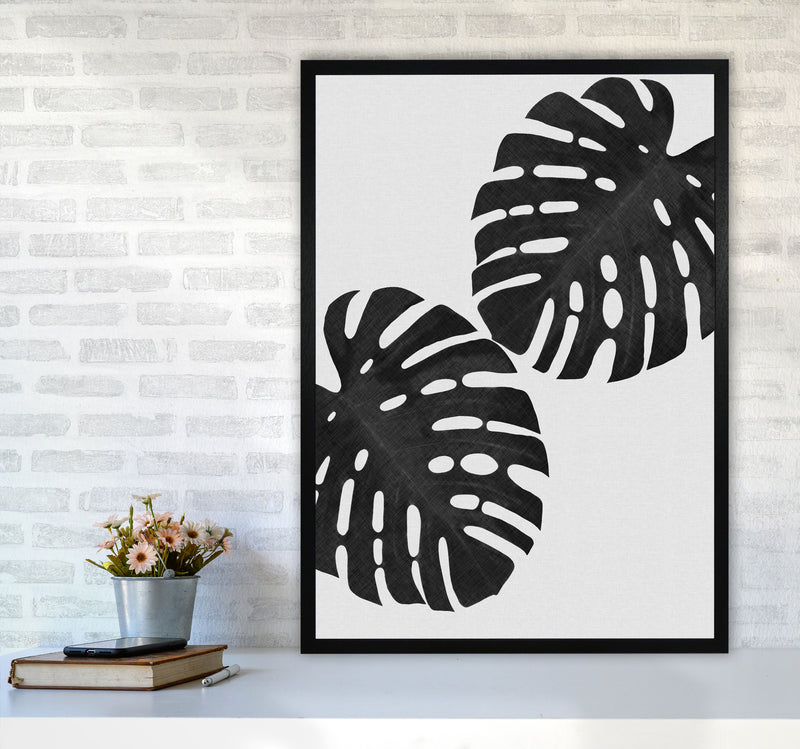 Monstera Black & White II Print By Orara Studio A1 White Frame
