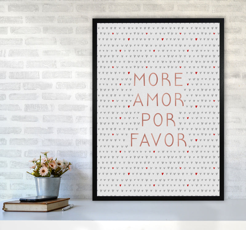 More Amor Pink Love Quote Print By Orara Studio A1 White Frame