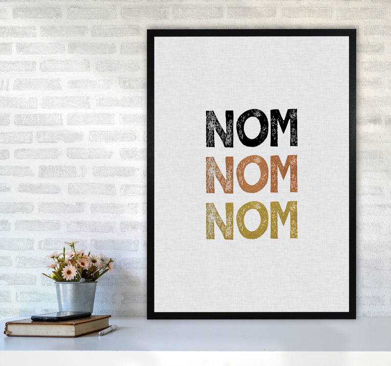 Nom Nom Nom Print By Orara Studio, Framed Kitchen Wall Art A1 White Frame