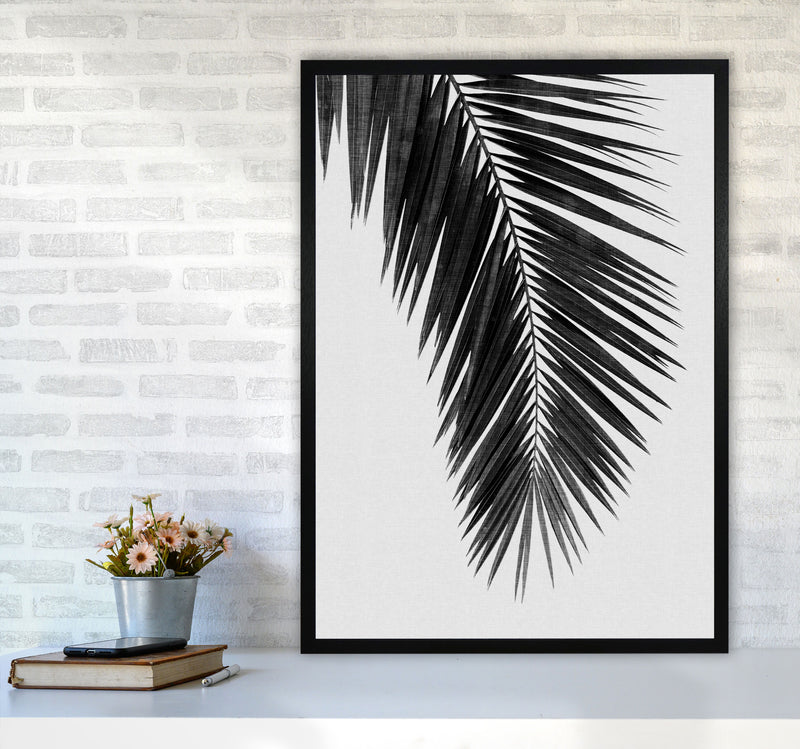 Palm Leaf Black & White I Print By Orara Studio A1 White Frame
