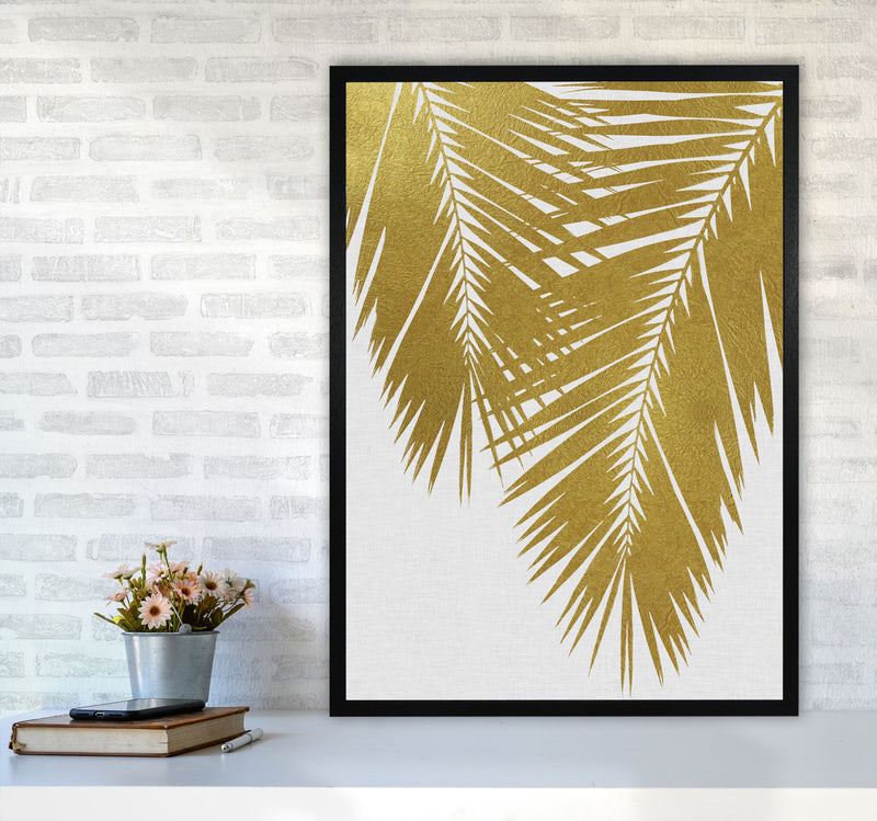 Palm Leaf Gold II Print By Orara Studio, Framed Botanical & Nature Art Print A1 White Frame