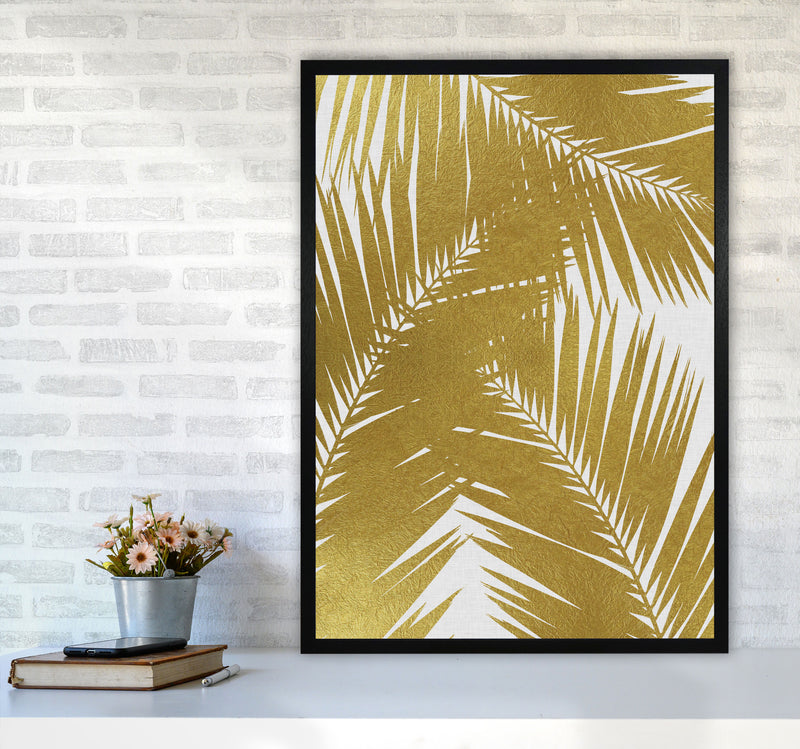 Palm Leaf Gold III Print By Orara Studio, Framed Botanical & Nature Art Print A1 White Frame
