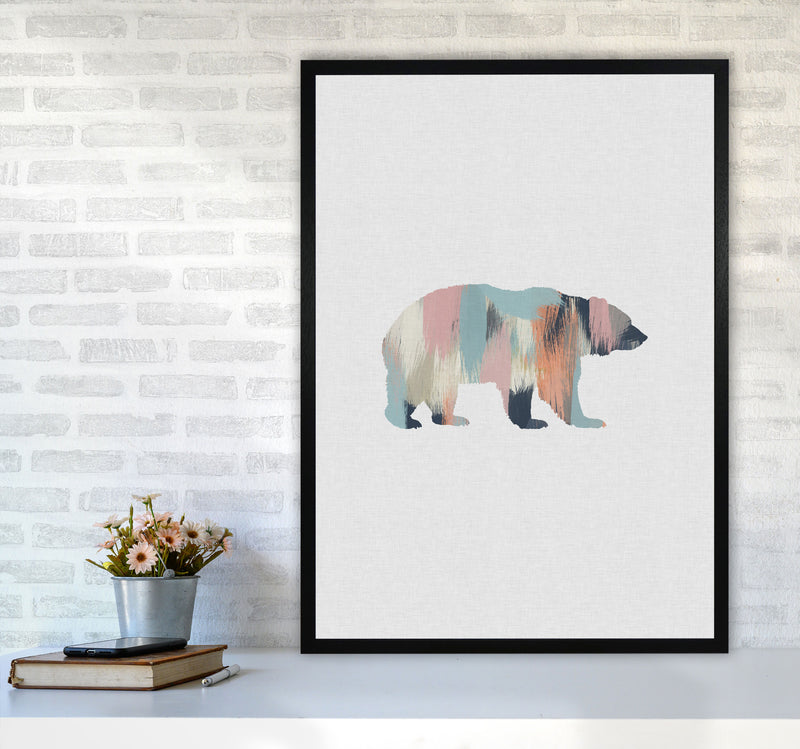 Pastel Bear Print By Orara Studio Animal Art Print A1 White Frame