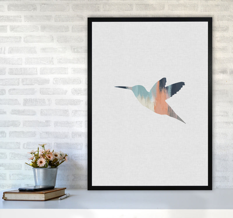 Pastel Hummingbird I Print By Orara Studio Animal Art Print A1 White Frame