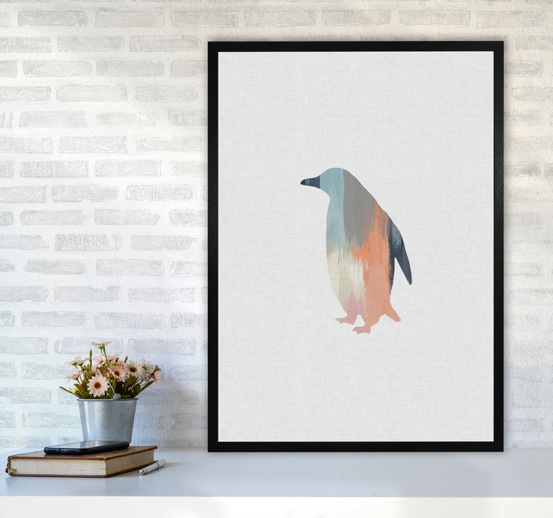 Pastel Penguin Print By Orara Studio Animal Art Print A1 White Frame