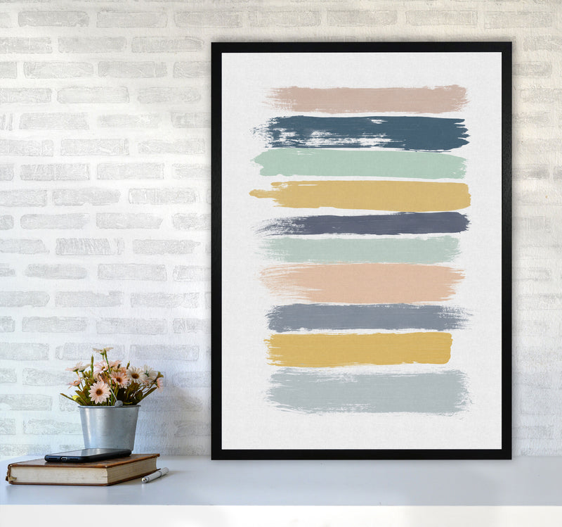 Pastel Stripes Print By Orara Studio A1 White Frame